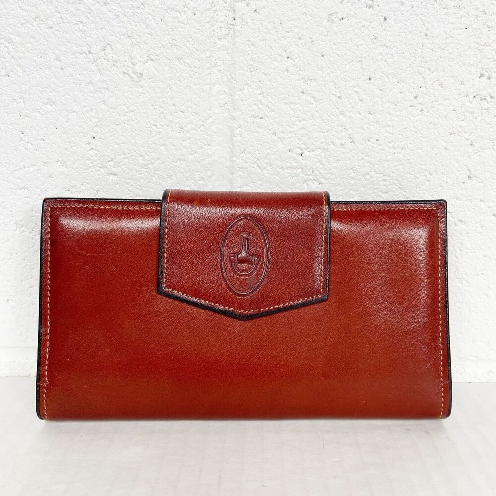 Vintage Capri Leather Wallet Brown Glove Cowhide Snap Closure Abraham &‎ Strauss